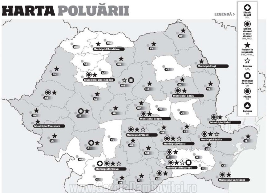 harta poluarii