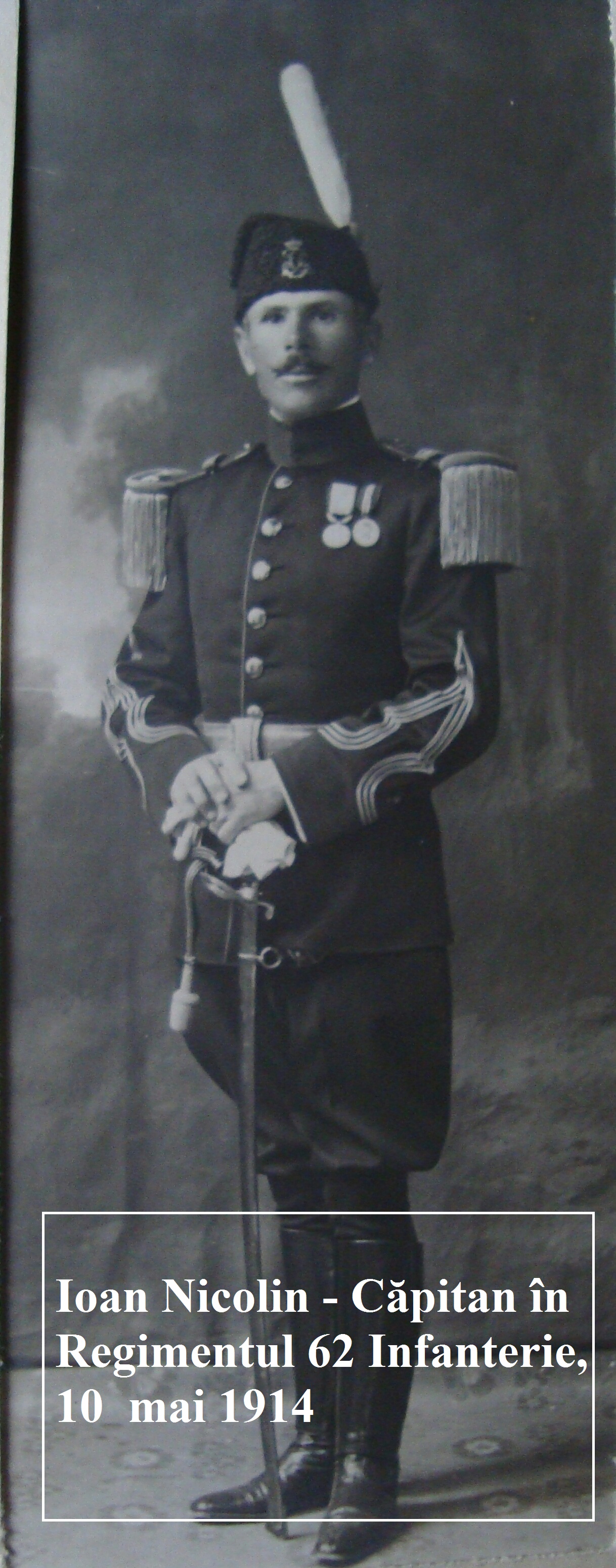 Ioan Nicolin - Căpitan în Regimentul 62 Infanterie, 10 mai 1914