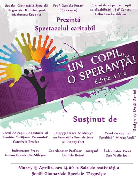 afis spectacol caritabil 15 aprilie