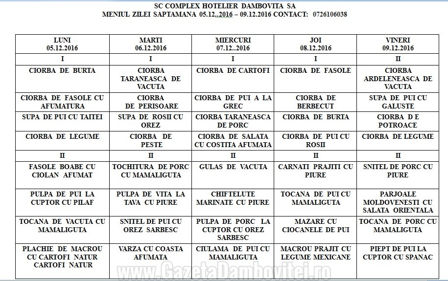 meniul-zilei-hotel-dambovita