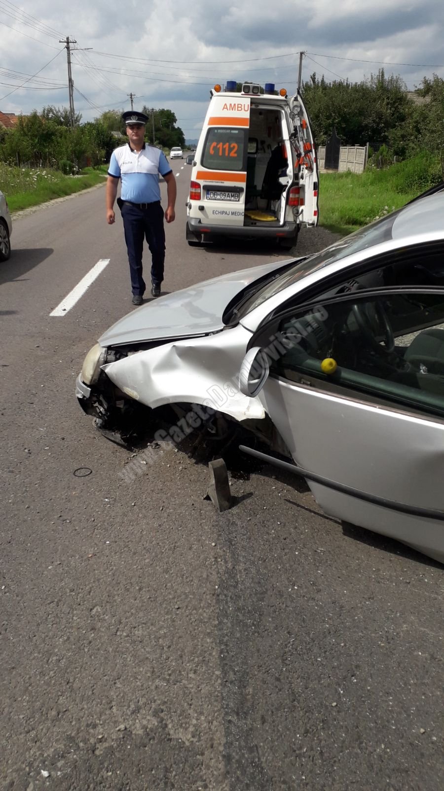 ATENȚIE: Accident pe DN 72 A, în localitatea Gheboieni
