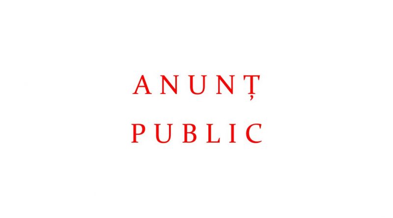 ANUNT PUBLIC