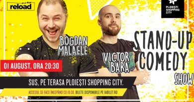 Spectacol de stand-up cu Bogdan Mălăele și Victor Băra sus pe terasa Ploiești Shopping City Spectacol de stand-up cu Bogdan Mălăele și Victor Băra sus pe terasa Ploiești Shopping City