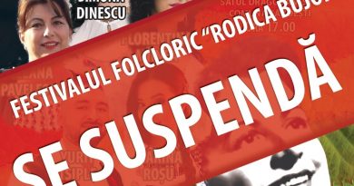 Organizatorii suspendă Festivalul „Rodica Bujor”, care trebuia să aibă loc la Cândești Organizatorii suspendă Festivalul „Rodica Bujor”, care trebuia să aibă loc la Cândești