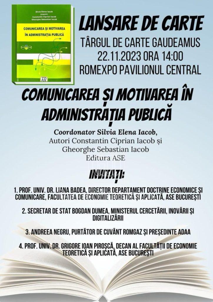 lansare de carte comunicarea si motivarea