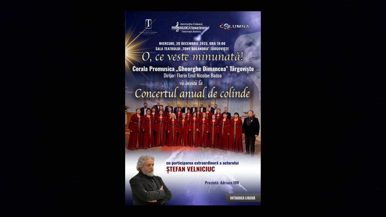 afis concert colinde 2023 colara dimancea 2
