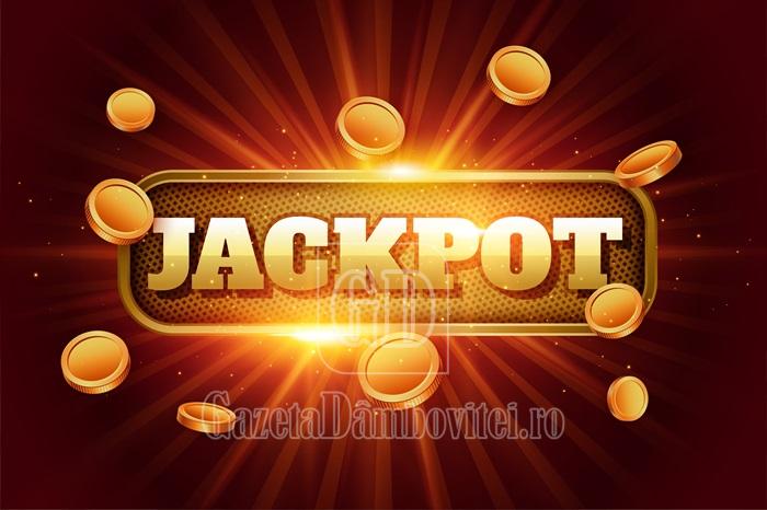 jackpot design background with flying golden coins