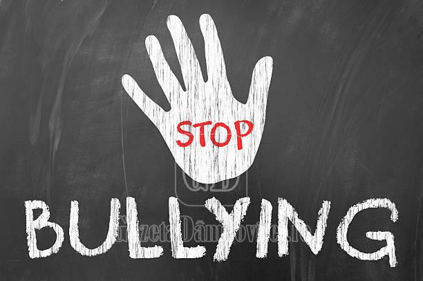 stop bullying concept on blackboard