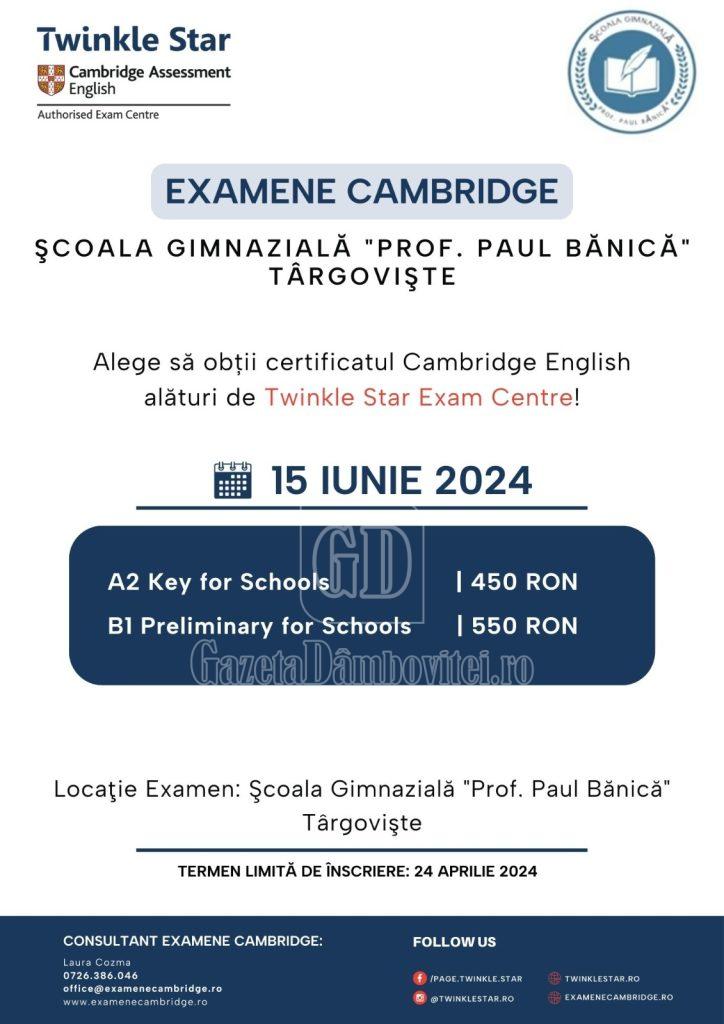 examen cambridge 15 iunie