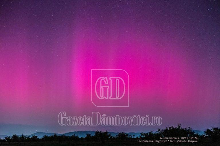 Aurora boreală roșie, vizibilă și la Târgoviște. Vezi explicația