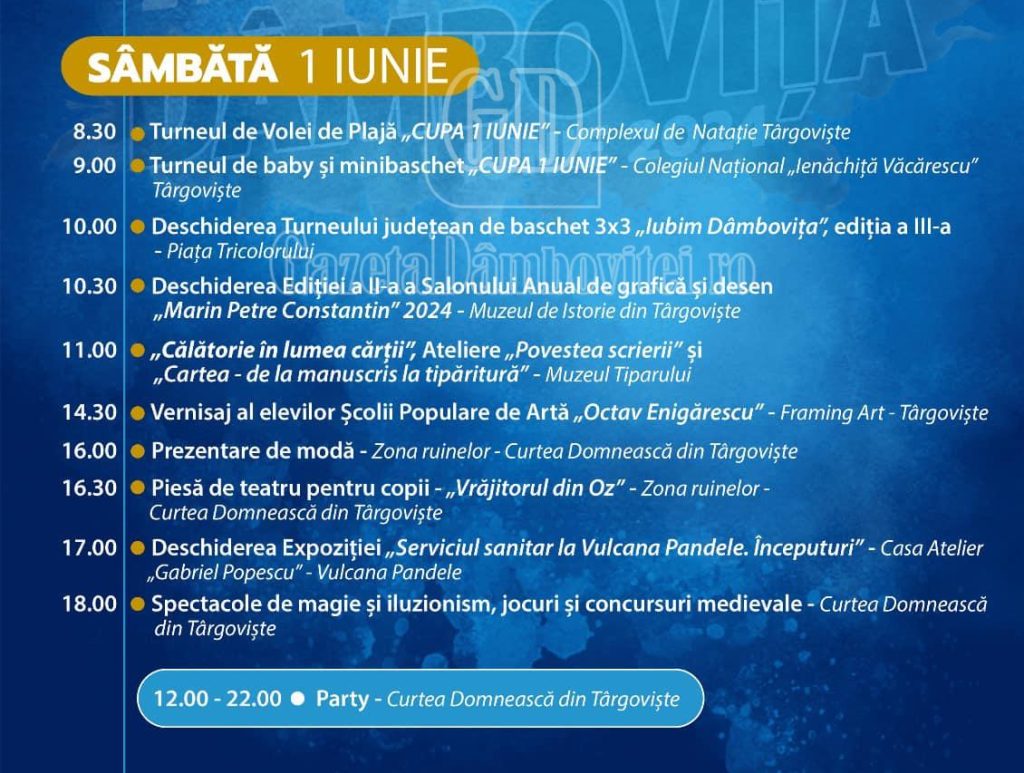 program zilele jduetului 2024