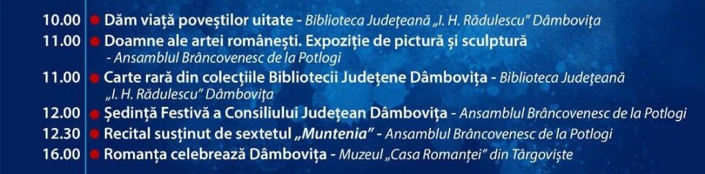 zilele judetului dambovita 2024 2