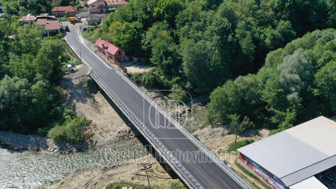 pe podul de pe drumul județean DJ724