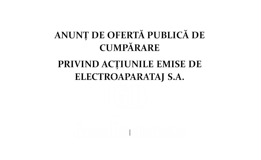 anunt electroaparataj