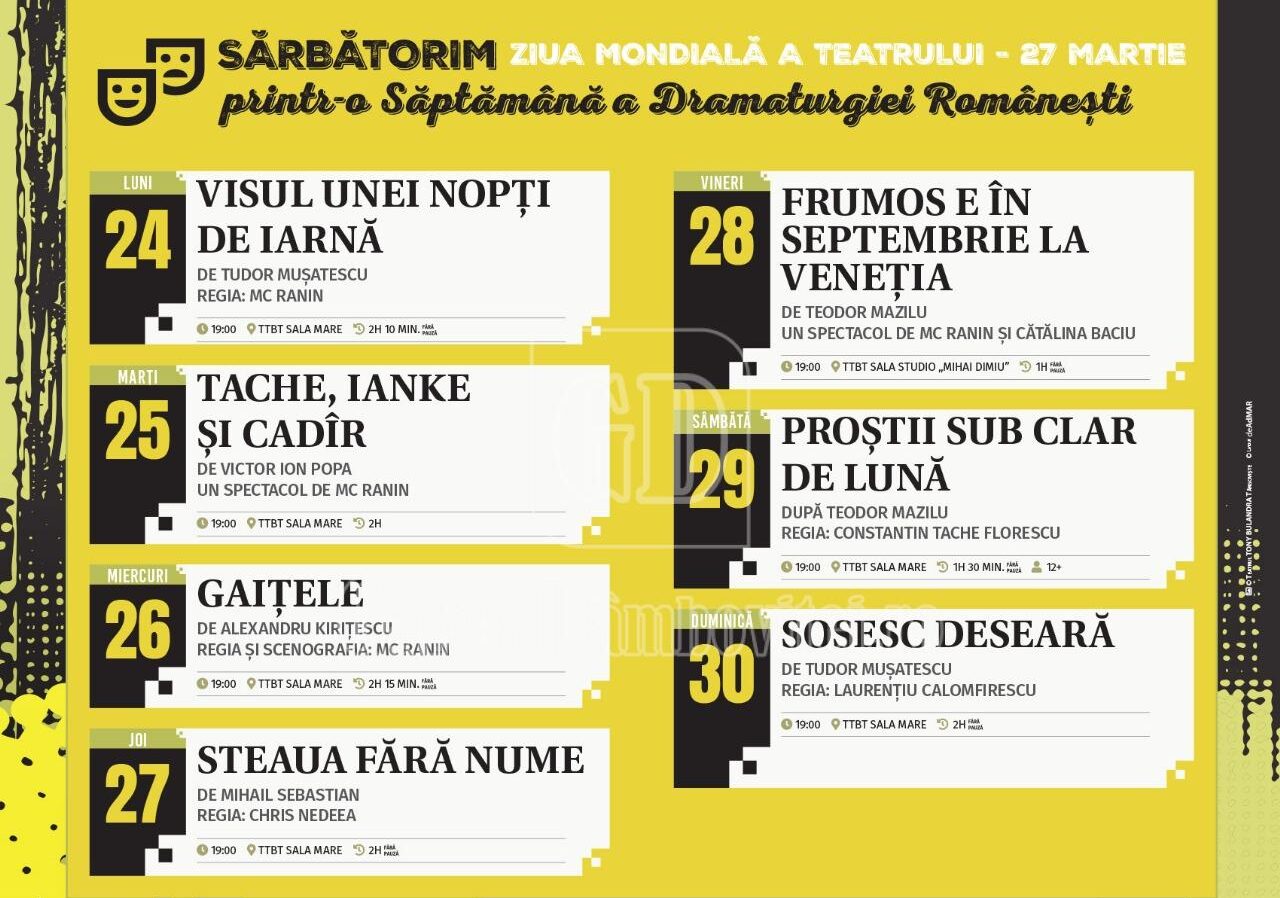 afis saptamana dramaturgiei