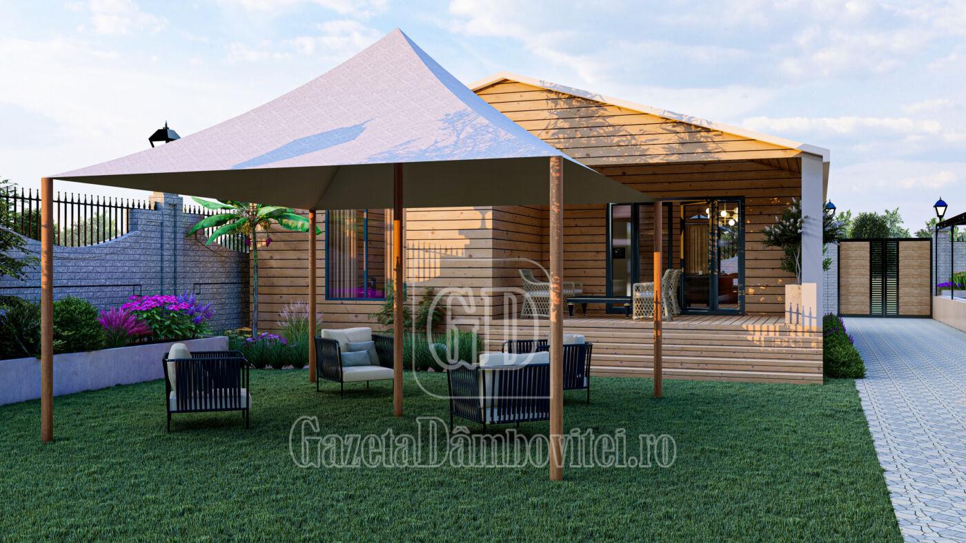 3d rendered nice rest house