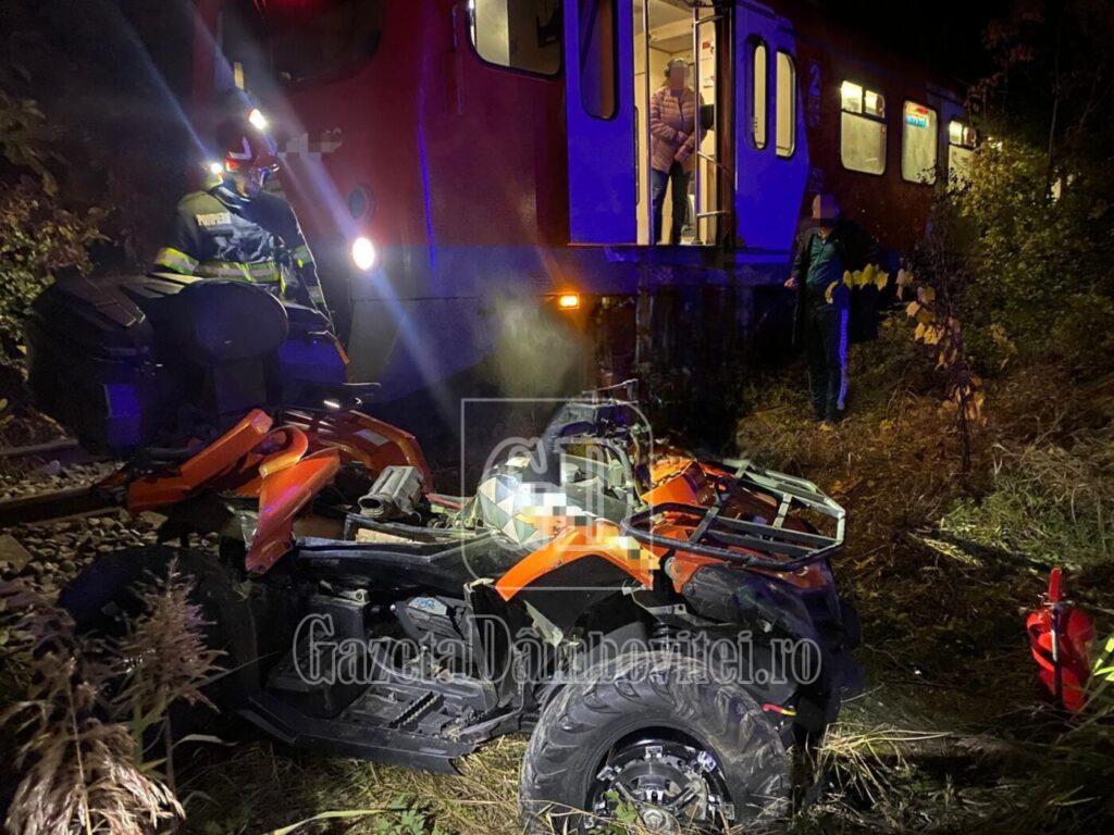 un tren de călători a lovit un ATV