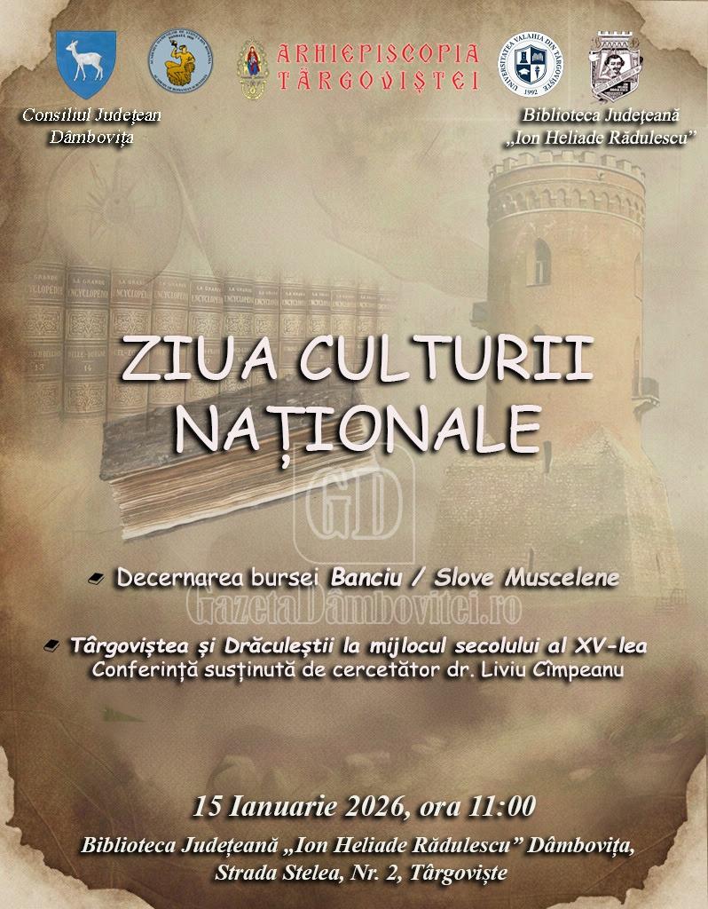 afis ziua culturii 15 ian 2026
