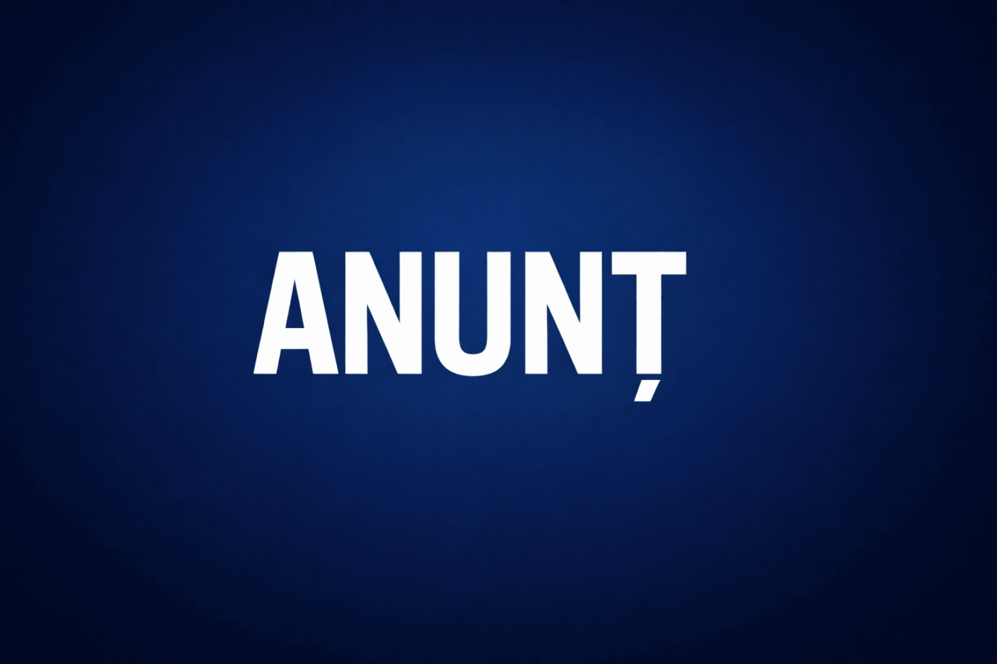 anunt profesional albastru