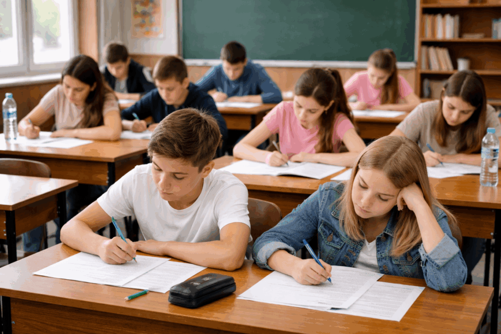elevi examen