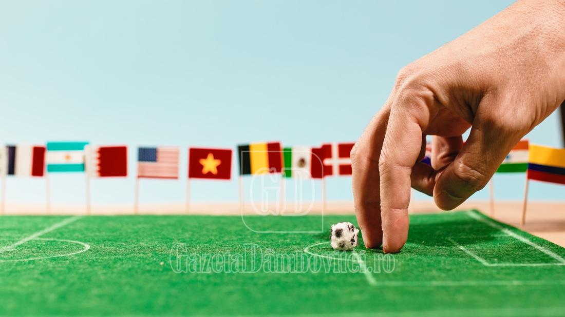 playing soccer with fingers on tabe