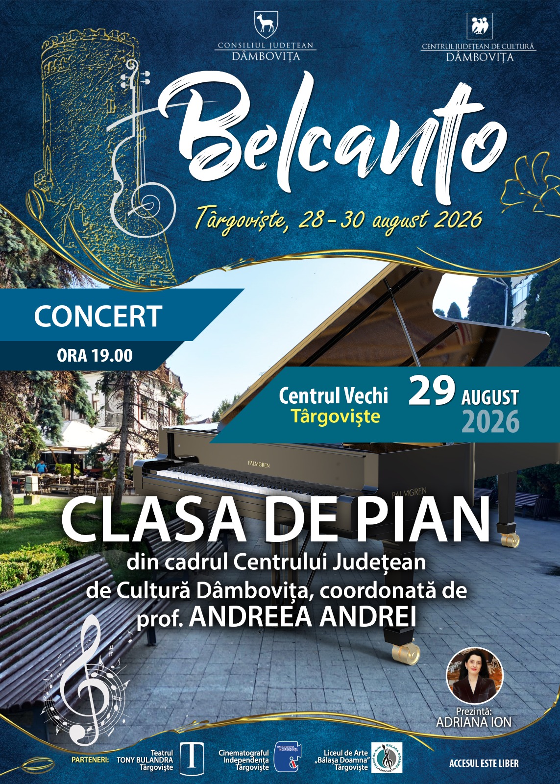 afiș concert pian