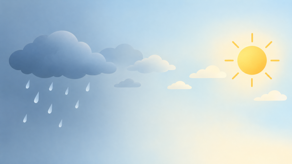 grafica meteo tranzitie ploaie soare