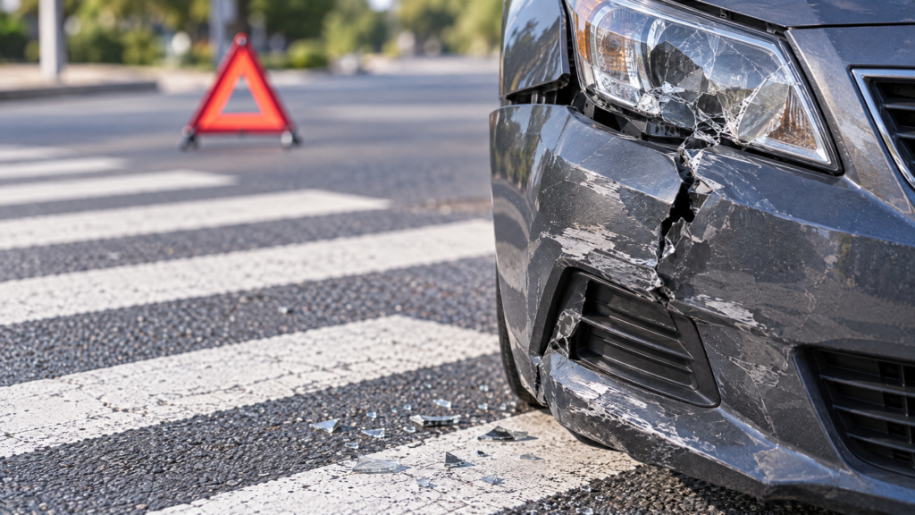 ilustratie detaliu accident trecere pietoni zi